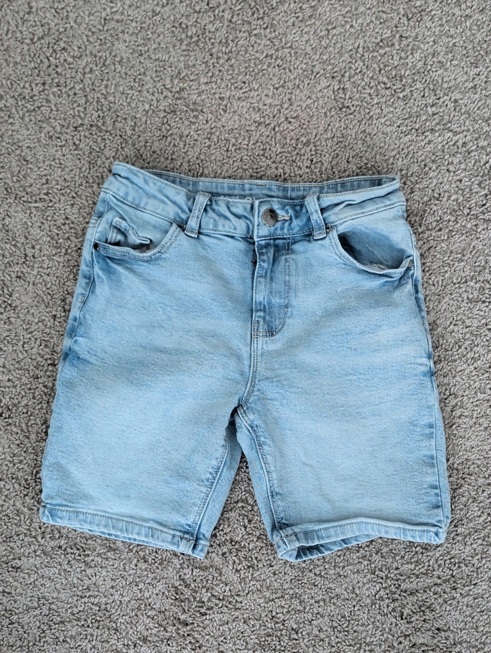 Primark Denim & Co. Light Blue Boy's Denim Shorts Size 7-8 Years